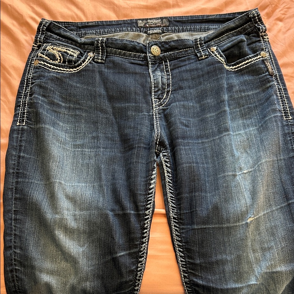 Silver Jeans Dark Blue Skinny Denim Jeans